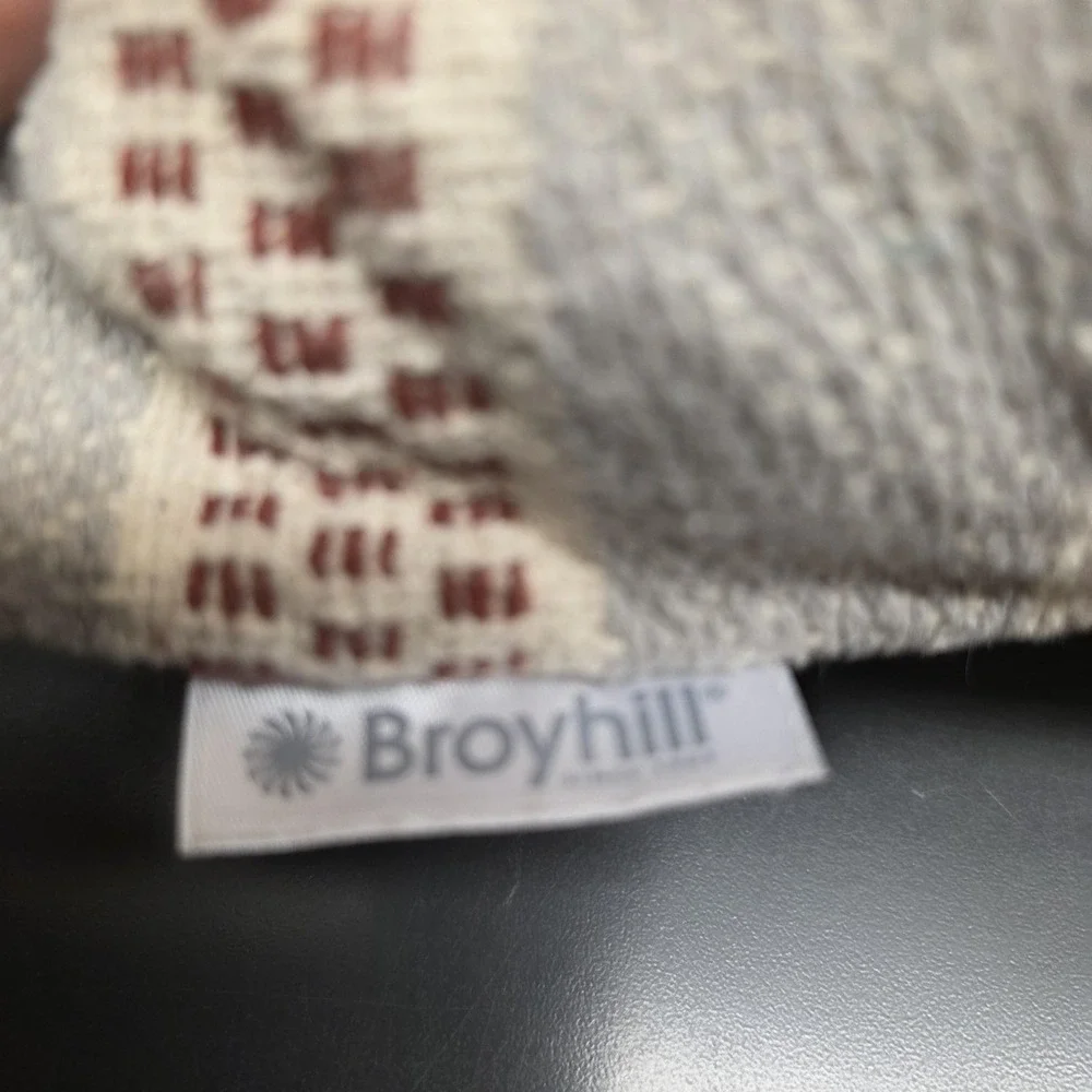 Broyhill Gray Sable Stripe Throw Pillow‎ Farmhouse 18x18 Accent Sofa Boho Chic